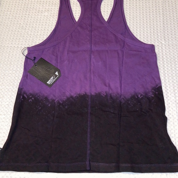 NEW! IRON FIST ATHLETIC Graphic Print Tank Top SMALL Purple Black Racerback - Picture 8 of 9